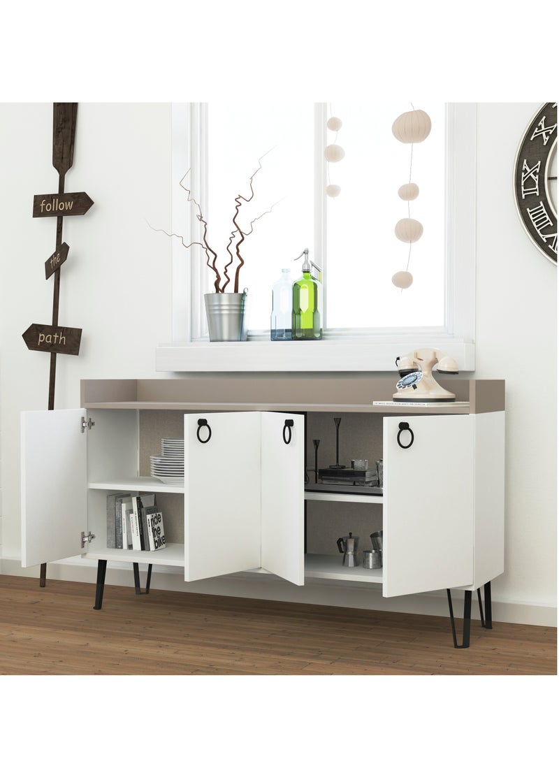 Mourah Home - Dea Console - White/Light Mocha - 2 Years Warranty - Image 1