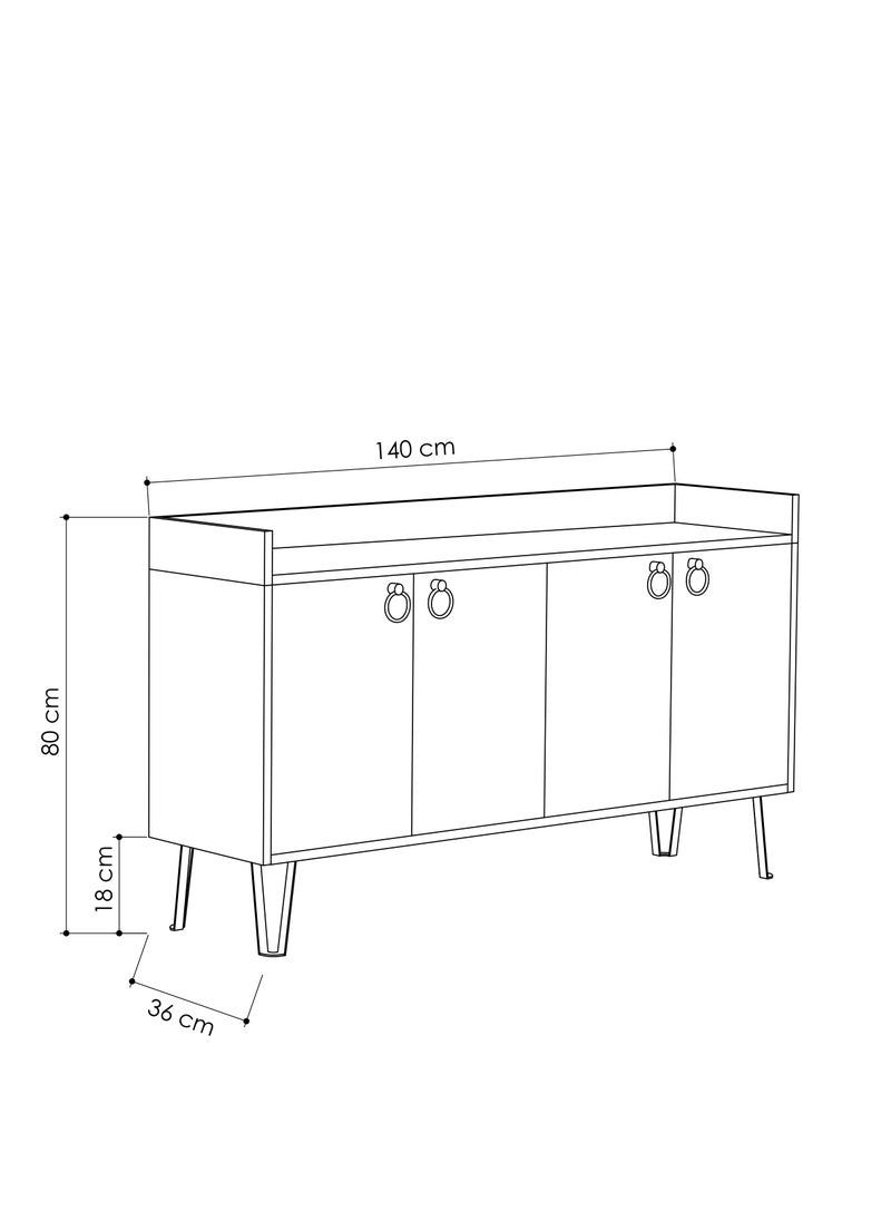 Mourah Home - Dea Console - White/Light Mocha - 2 Years Warranty - Image 1