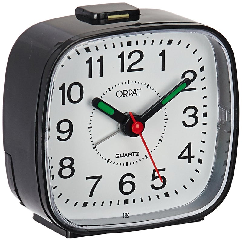 Orpat Plastic Beep Analog Alarm Clock(Black,Tbb-137) - Image 1
