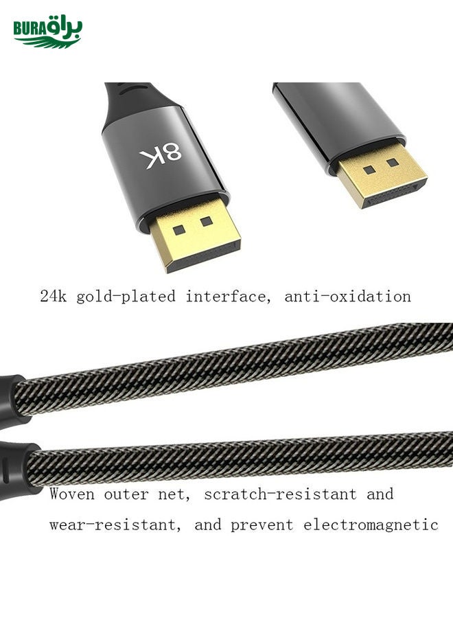 10M DP1.4 الإصدار 8K DisplayPort ذكر إلى Male Computer Monitor HD Cable
