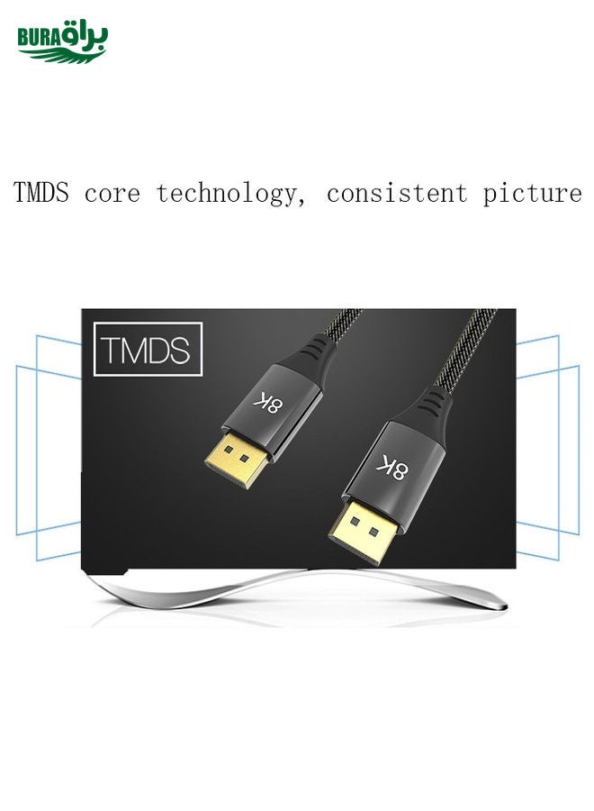10M DP1.4 الإصدار 8K DisplayPort ذكر إلى Male Computer Monitor HD Cable