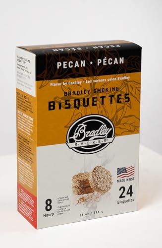 Bradley Smoker Pecan Bisquettes for Grilling & BBQ, 24 Pack - Image 1