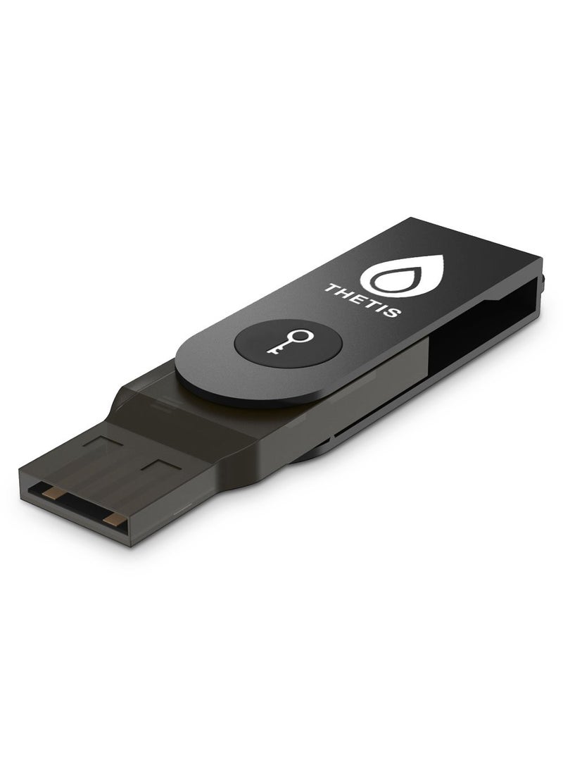THETIS FIDO U2F Security Key, Thetis [Aluminum Folding Design] Universal Two Factor Authentication USB (Type A) for Extra Protection in Windows/Linux/Mac OS, Gmail, Facebook, Dropbox, SalesForce, GitHub  - Image 1