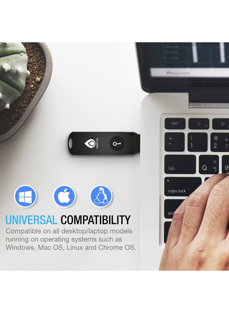 THETIS FIDO U2F Security Key, Thetis [Aluminum Folding Design] Universal Two Factor Authentication USB (Type A) for Extra Protection in Windows/Linux/Mac OS, Gmail, Facebook, Dropbox, SalesForce, GitHub  - Image 5