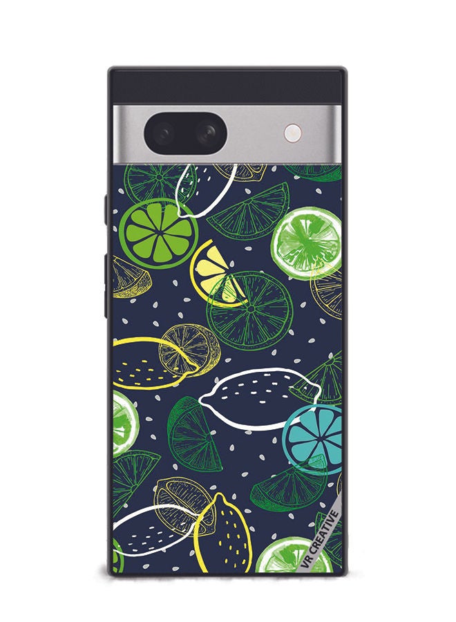 VR CREATIVE Protective Case Cover For Google Pixel 7a Lemon Design Multicolour - Image 1