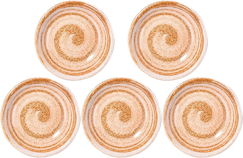 BOSILI Japanese Ceramic Soy Sauce Dish Set of 5 Porcelain Side Dishes for Sushi Seasoning Dipping - Image 1