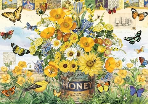 Ceaco Barbara Anderson Honey Bee Floral 500 Piece Jigsaw Puzzle Relaxing and Fun Activity for Adults - Image 5