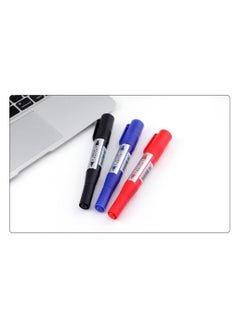 Alissa Assorted ColorMarkers12Pcs Double Marker Pen Set Pen (Black)  - Image 3