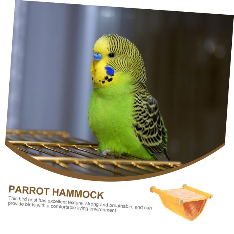 Green Bird Hammock Bed Warm Nest Cage Hanging Toy For Parrots Accessories 2 Sets - Image 3