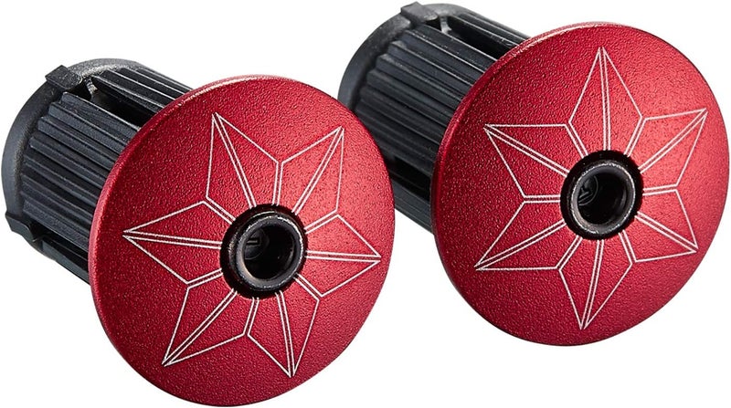 Supacaz Super Sticky Kush Star Fade Bar Tape – Red Wrap with Ano Plugs for Bike – Stylish Bicycle Handlebar Grip - Image 4
