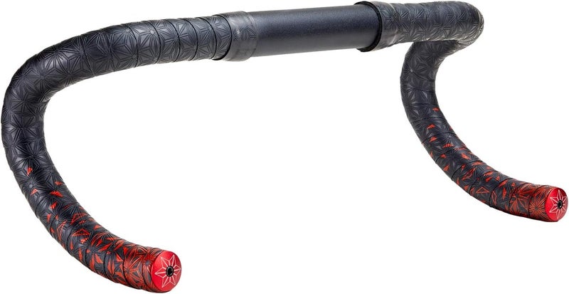Supacaz Super Sticky Kush Star Fade Bar Tape – Red Wrap with Ano Plugs for Bike – Stylish Bicycle Handlebar Grip - Image 3