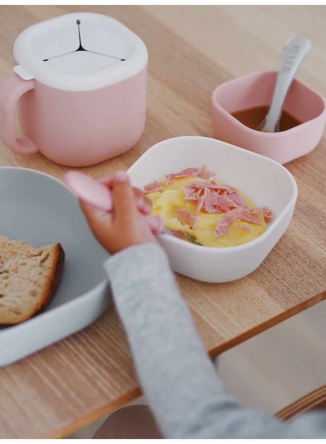 BEABA Silicone Mealtime Nesting Bowls, Baby Toddler Dinnerware Sets, Soft, Stackable and Unbreakable Set of 3 Bowls, Grey - Image 4