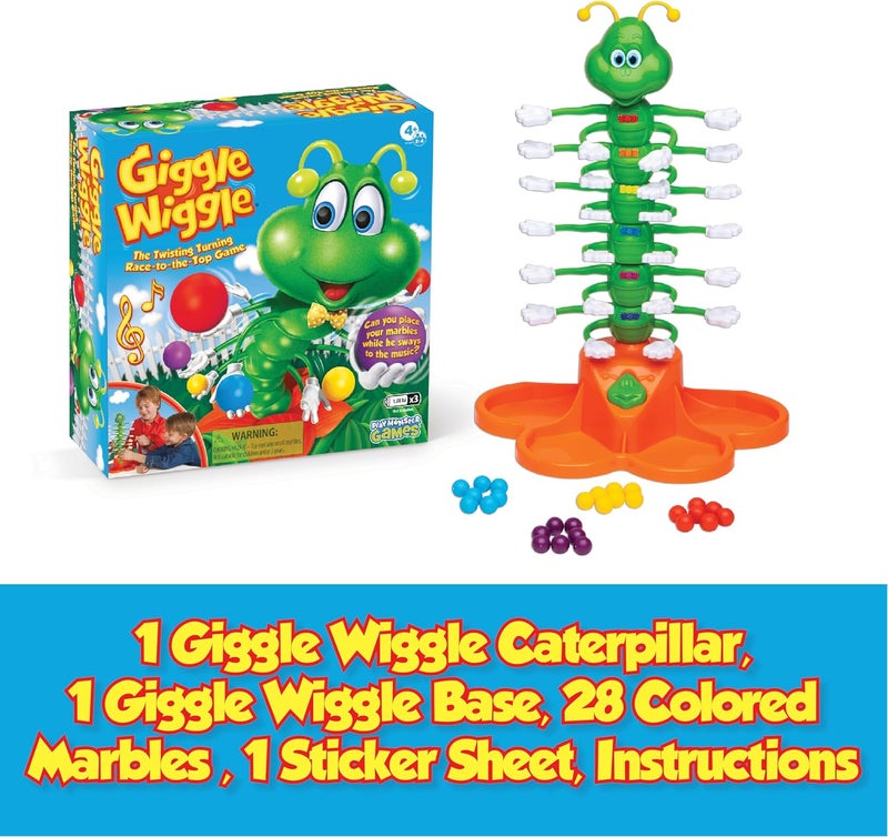 PlayMonster Giggle Wiggle Board Games for Kids, Hand-Eye Coordination, Preschool Games, The Twisting-Turning Race to Get Your Marbles to The Top Game, Ages 4+, Batteries Not Included - Image 2