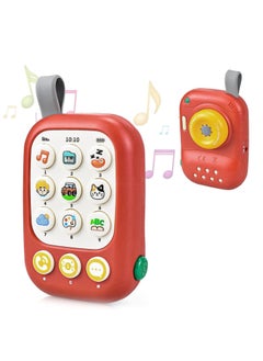 YelaJoy Baby Cell Phone Toy for Boys Girls 6 12 18 Months, Musical Soothing Piano Song Learning, Early Educational Camera Sound Activities Pretend Play, Motor Skills Development Birthday Gift  - Image 1