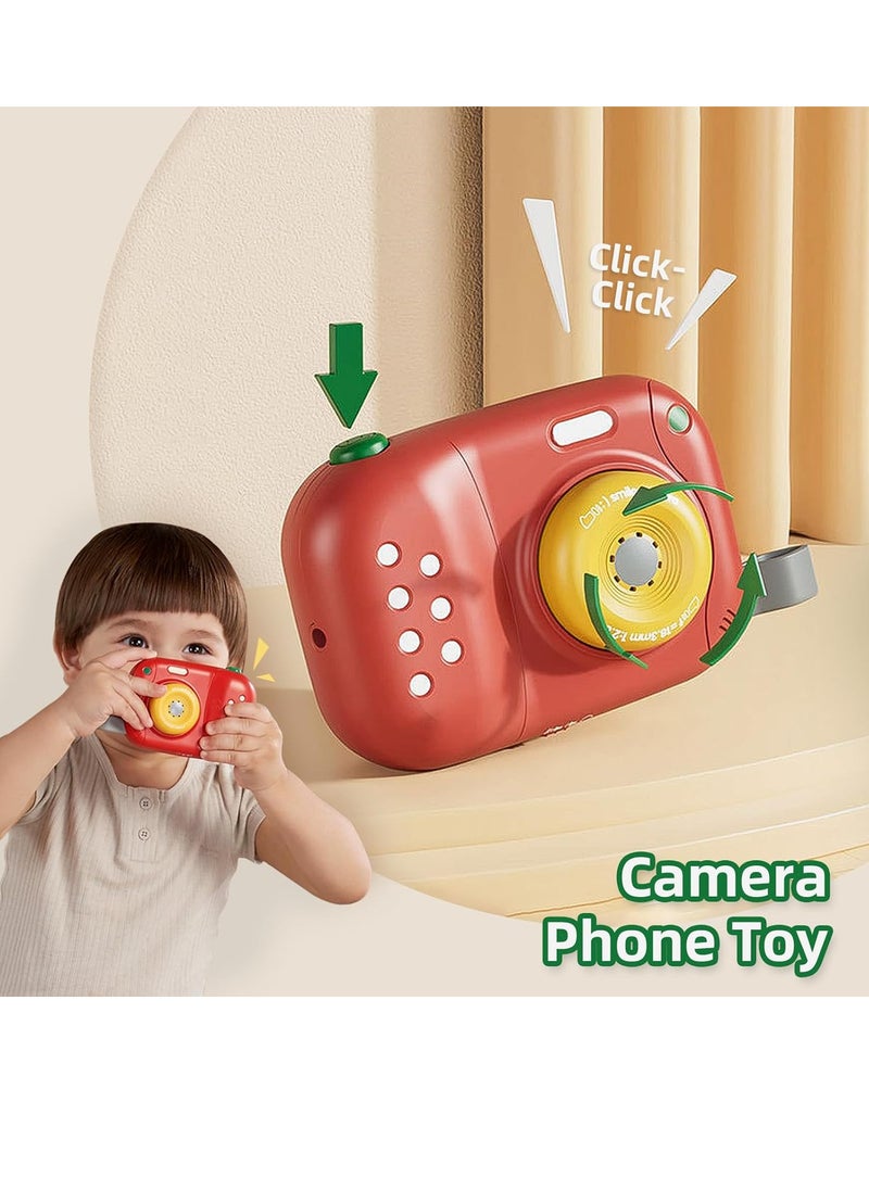 YelaJoy Baby Cell Phone Toy for Boys Girls 6 12 18 Months, Musical Soothing Piano Song Learning, Early Educational Camera Sound Activities Pretend Play, Motor Skills Development Birthday Gift  - Image 3