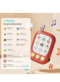 YelaJoy Baby Cell Phone Toy for Boys Girls 6 12 18 Months, Musical Soothing Piano Song Learning, Early Educational Camera Sound Activities Pretend Play, Motor Skills Development Birthday Gift  - Image 5