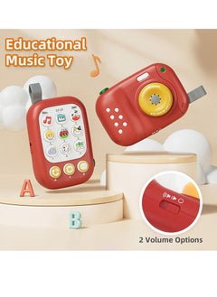 YelaJoy Baby Cell Phone Toy for Boys Girls 6 12 18 Months, Musical Soothing Piano Song Learning, Early Educational Camera Sound Activities Pretend Play, Motor Skills Development Birthday Gift  - Image 2