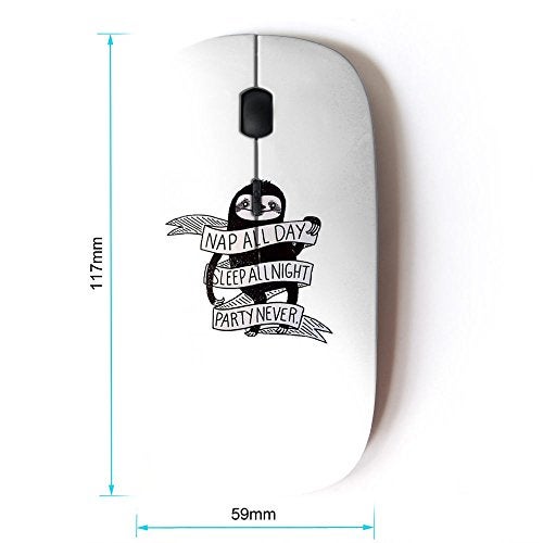 KOOLmouse [ Optical 2.4G Wireless Mouse [ Nap All Day - Funny Sloth ] - Image 2