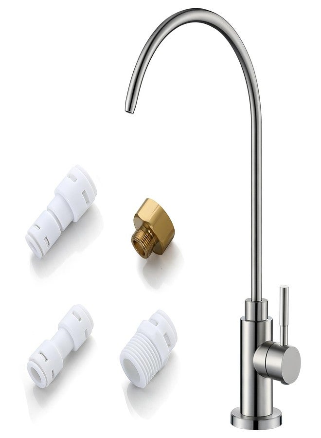 VMASSTONE Reverse Osmosis Faucet Fits Most RO Units or Water Filtration System, Non-Air Gap Stainless Steel Drinking Water Faucet for Bar, Kitchen Sink, RV (DM001 BN) - Image 1