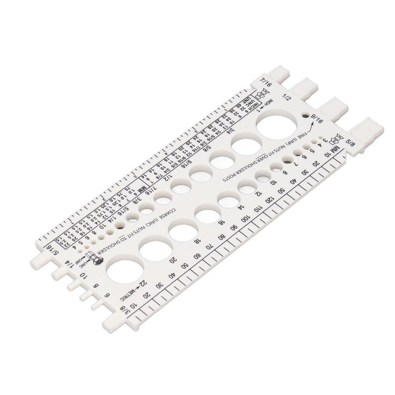 Nut Bolt Thread Gauge 3.3 X 8.7 Inches Heavy Duty Reinforced Plastic - Accurate Integrated Design Nut Bolt Checker for Garage Workshop Toolbox - Image 2