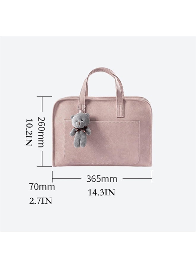 Bukela Laptop Bag with Shoulder Strap & Handle, Compatible with MacBook Pro 13.3 Inch, HP, Dell, Acer, Asus, Pink - Image 2