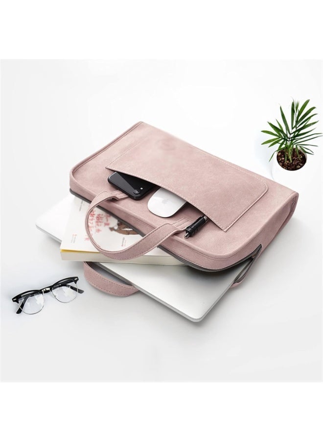 Bukela Laptop Bag with Shoulder Strap & Handle, Compatible with MacBook Pro 13.3 Inch, HP, Dell, Acer, Asus, Pink - Image 3