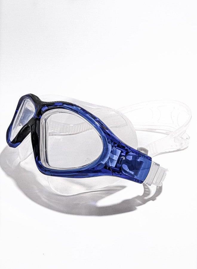 TENNEX Swimming Goggles T-555, Anti-Fog, Leak-Proof, UV-Protected, With Ear Plugs, Adult Size, Blue - Image 2