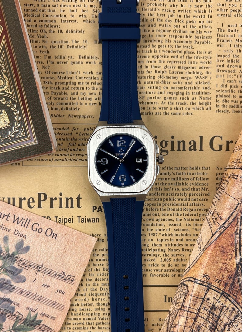 ديفوشي ساعة رجاليه بسوار ربل ناعم ضد الماء - Image 1