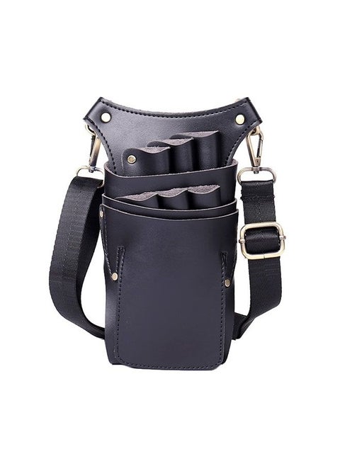 Goldwheat Scissor Holster Pouch, Salon Barber Hairdressers PU Leather Stylist Tools Bag with Waist Shoulder Belt