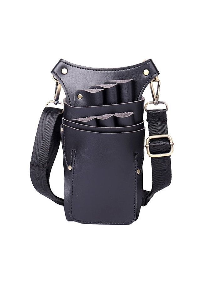 goldwheat - Goldwheat Scissor Holster Pouch, Salon Barber Hairdressers PU Leather Stylist Tools Bag with Waist Shoulder Belt - Image 1