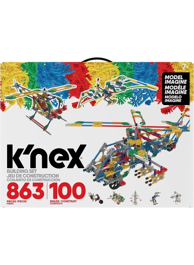 K'Nex Imagine – 100-Model Building Set (863 Pieces) for Kids - Image 1