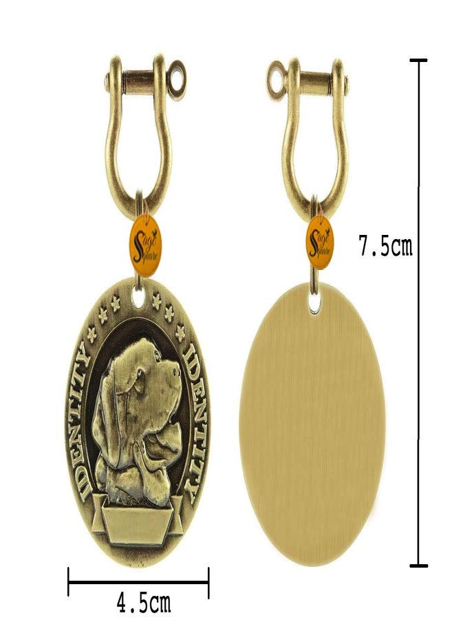 سايج سكوير قلادة تذكارية مربعة الشكل من البرونز العتيق، تُستخدم كطوق تعريف للكلاب (عشوائي) (قطعة واحدة) - Image 5