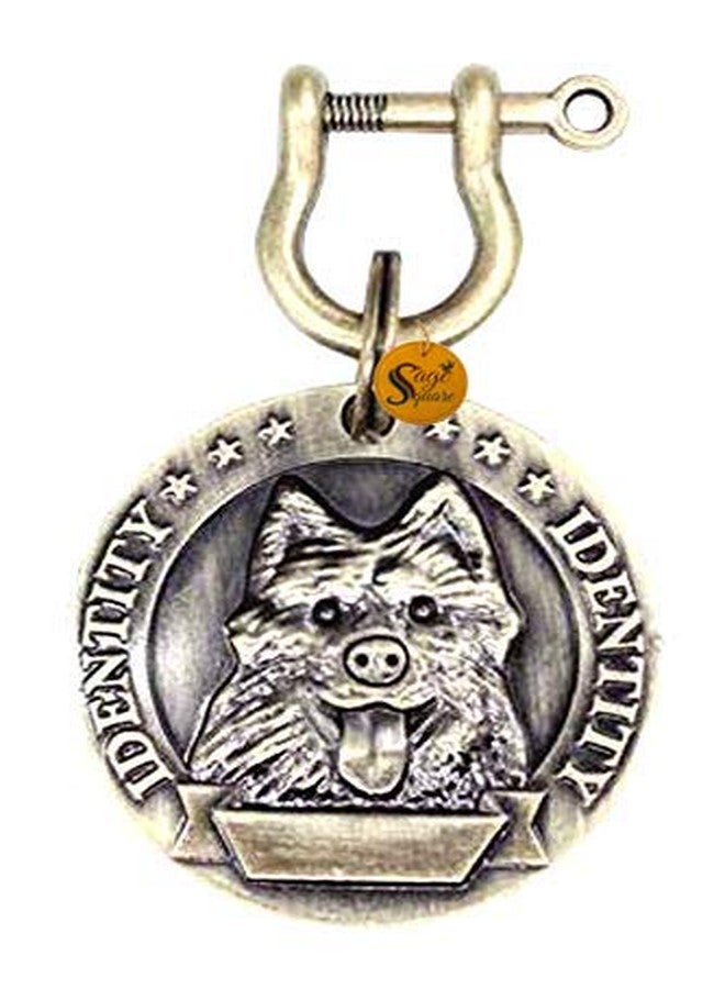 سايج سكوير قلادة تذكارية مربعة الشكل من البرونز العتيق، تُستخدم كطوق تعريف للكلاب (عشوائي) (قطعة واحدة) - Image 3