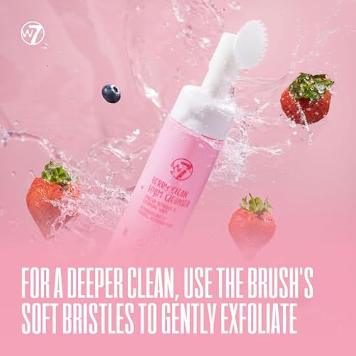 W7 Berry Clean Cleansing Balm & Hydrating Foam Cleanser Set – Gently Removes Makeup, Dirt & Impurities – Infused with Fruit Extracts & Vitamin E to Help Nourish, Soothe, and Protect the Skin - Image 4