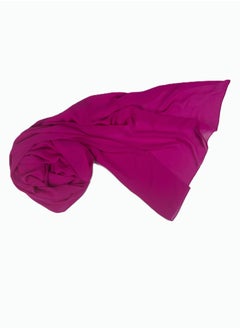 Perfectory PERFECTORY Women Lightweight Solid Chiffon Hijab Shawl Soft Premium Abaya Shawl Wrap Scarves, Long Bridal Hijab Scarf- Hot Pink  - Image 3