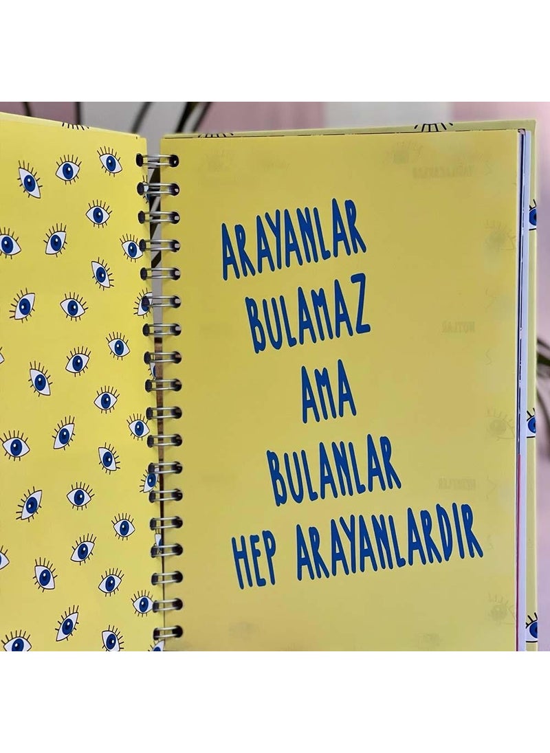 Patladı Gitti - Exploded and Gone My Adventure Book Designed Undated Talking Agenda Weekly Planner Notebook with Spiral Stickers - Image 1