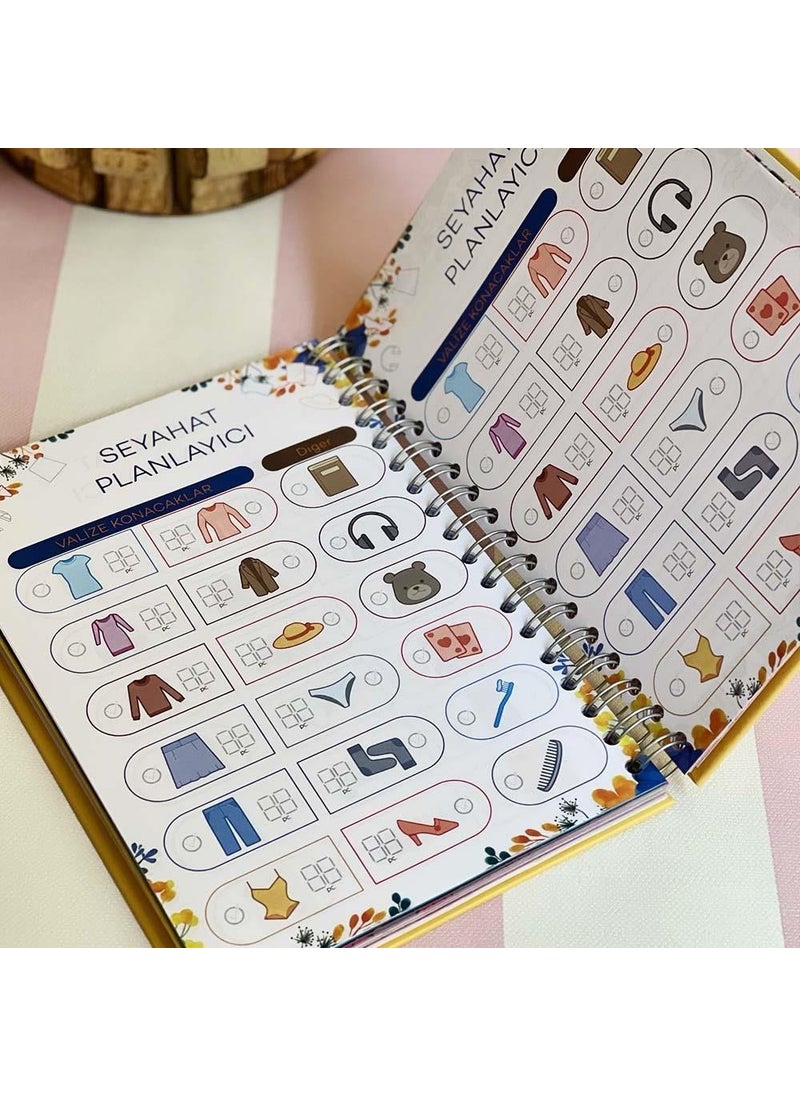 Patladı Gitti - Exploded and Gone My Adventure Book Designed Undated Talking Agenda Weekly Planner Notebook with Spiral Stickers - Image 1