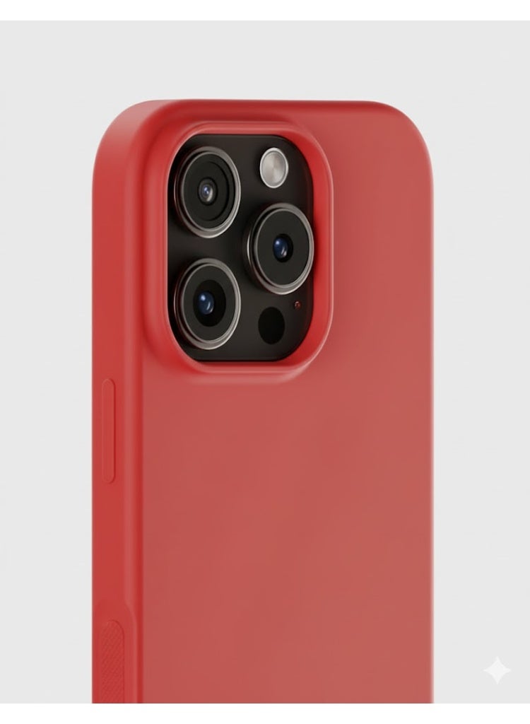 بليكس حافظة لهاتف أبل آيفون 16 برو احمر - سيليكون تي بي يو ممتاز 2.0 مم، حماية معززة للكاميرا مع درع العدسة، غطاء مقاوم للصدمات ومقاوم للماء لهاتف أبل آيفون 16 برو - Image 1