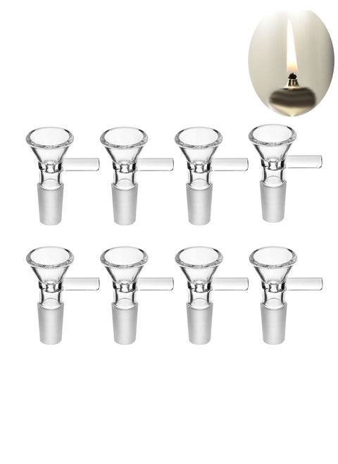 8 pcs Lab Short Stem Funnels, Lab Short Stem Glass Funnels 14mm - Set of 8 Precise for Filtration and Transfers