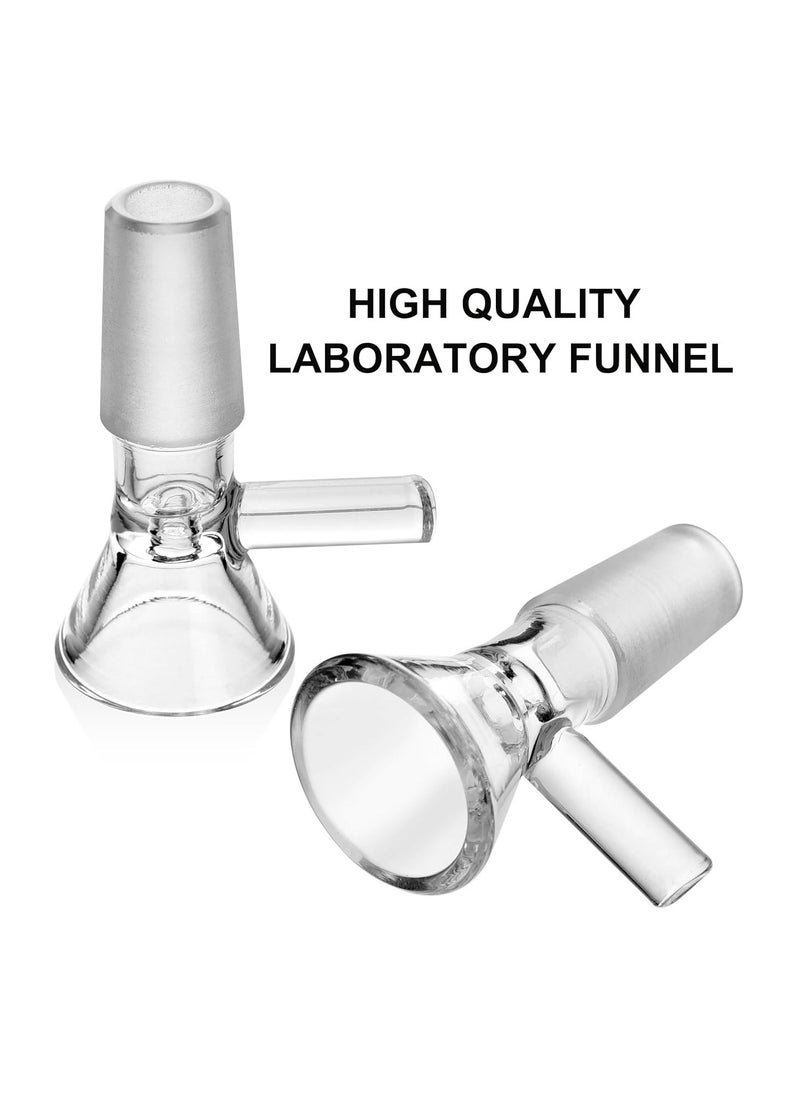 8 pcs Lab Short Stem Funnels, Lab Short Stem Glass Funnels 14mm - Set of 8 Precise for Filtration and Transfers