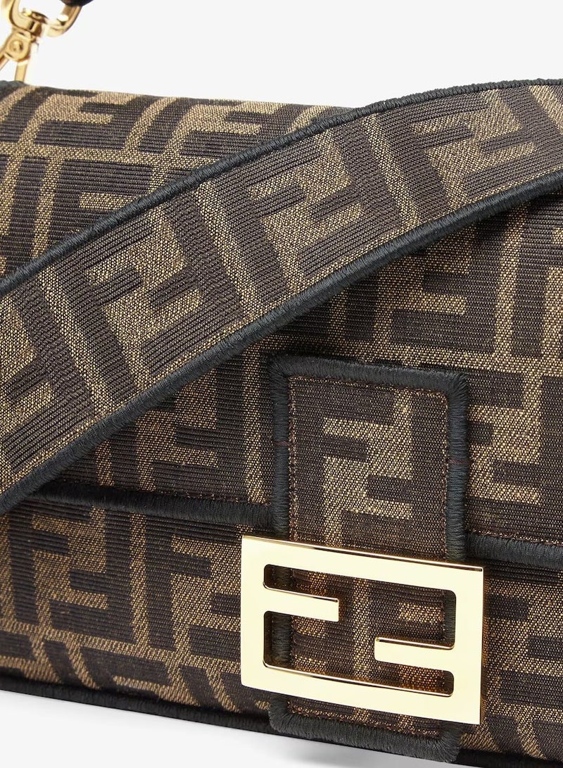 Fendi Rx Baguette Brown FF jacquard fabric bag - Image 5