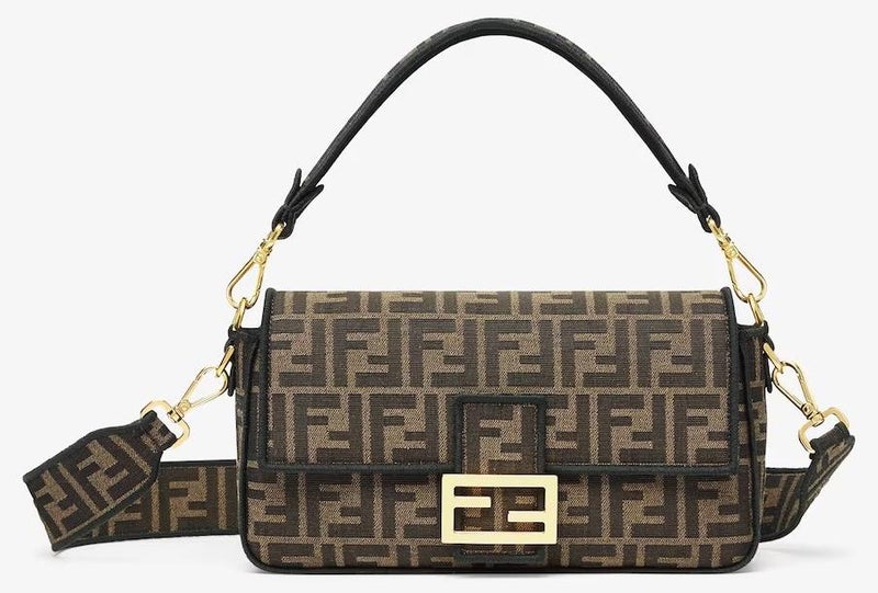 Fendi Rx Baguette Brown FF jacquard fabric bag - Image 1