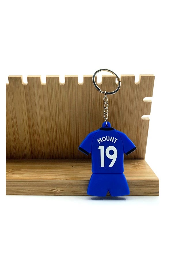 Generic Barcelona/Messi/Juve/Cristiano Ronaldo/Paris/Chelsea/Real Madrid Shirt Jersey Keychain Accessory Pendant Bag Chain Car Keychain Creative Gift for Unisex 