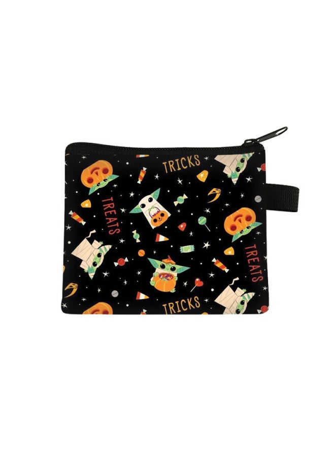 Halloween Coin Purse For Children, Cute Mini Bag With Large Capacity For Storage, Portable Key Card Holder Wallet