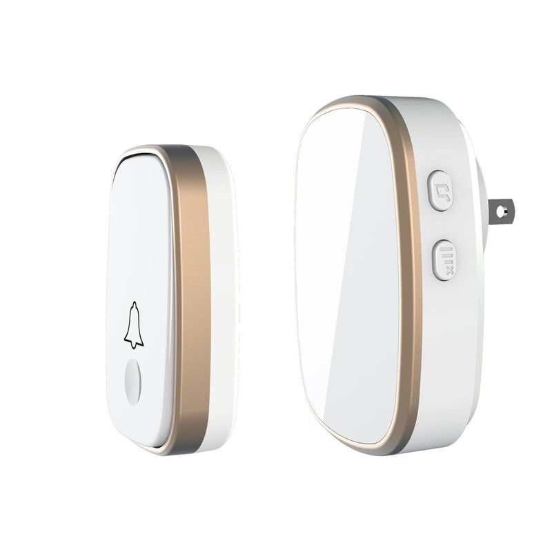 LUAMB Wireless Doorbell, 1,000ft Range Loud Enough with 5Volume Levels and Mute Mode Door Chimes LED Flashing - Image 1