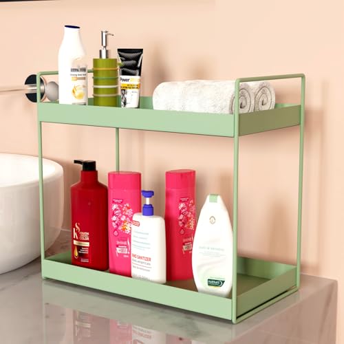 WonderStand NOVA (Pistachio Green) | 2-Tier Countertop Multipurpose Organizer|Tiered Shelf Storage Rack, Counter Top Organiser Storage Shelf for Home Kitchen and Bathroom - Image 5