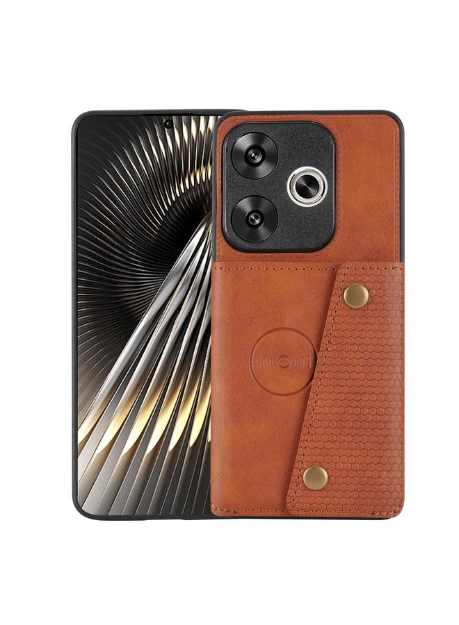 S-TOP Case For Redmi Turbo 3 Double Buckle Card Slots Magnetic Phone Case - Image 1