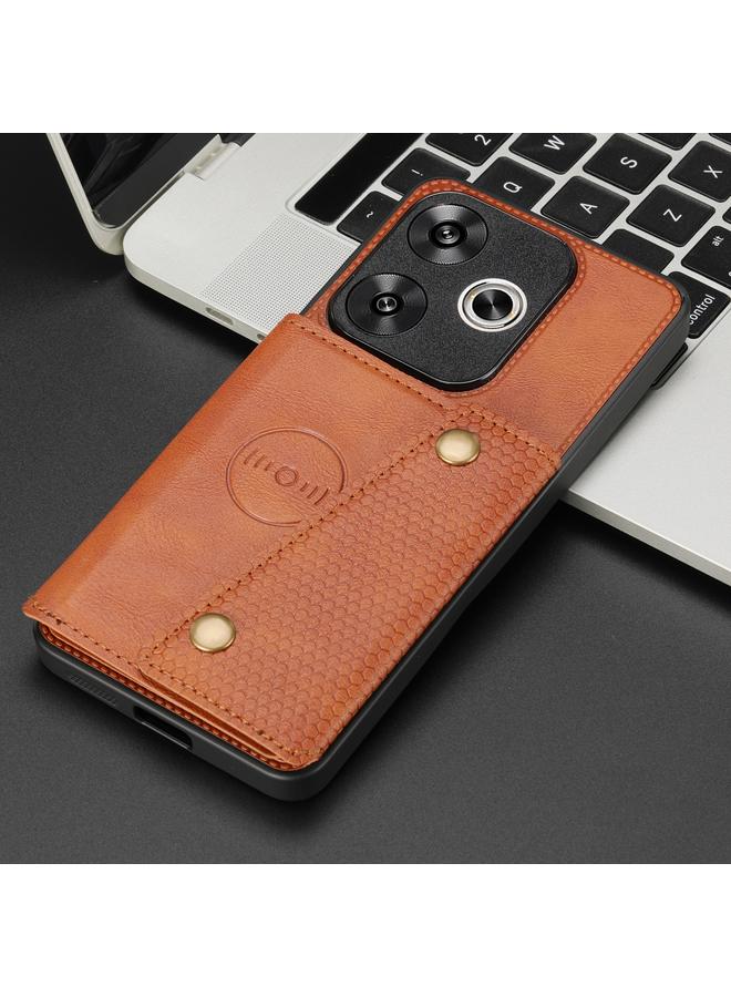 S-TOP Case For Redmi Turbo 3 Double Buckle Card Slots Magnetic Phone Case - Image 2