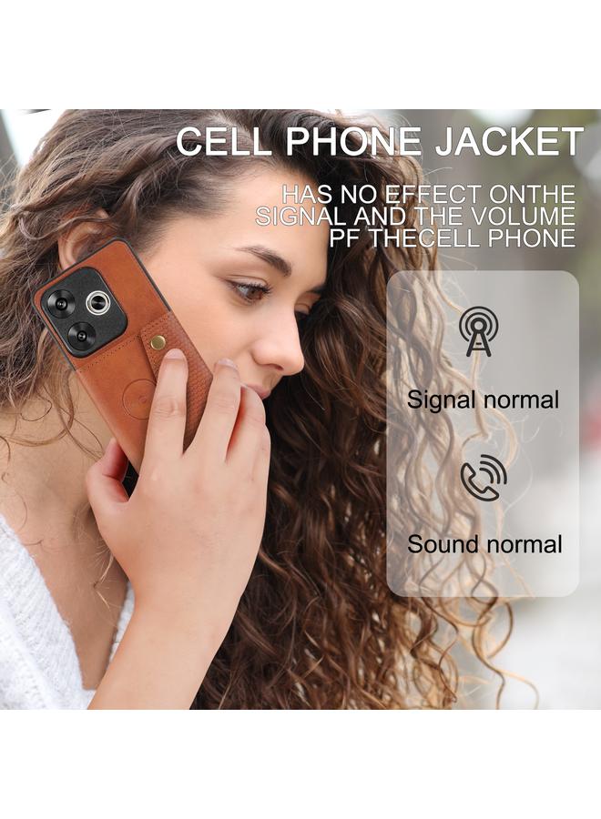 S-TOP Case For Redmi Turbo 3 Double Buckle Card Slots Magnetic Phone Case - Image 5