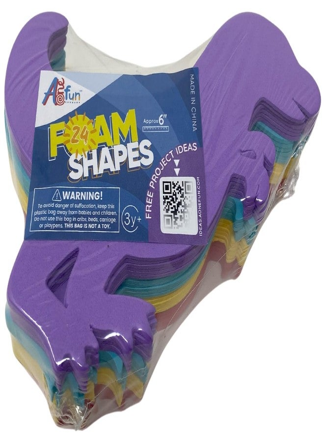 AoneFun Dinosaur Cutouts Large - Dino Craft 24 Dinosaur Crafts for Kids Ages 4-8 Dinosaur Crafts for Kids 3-5 Kids Birthday Party Activities Dinosaur Arts and Crafts for Kids Dinosaur Craft Approx 6" - Image 4